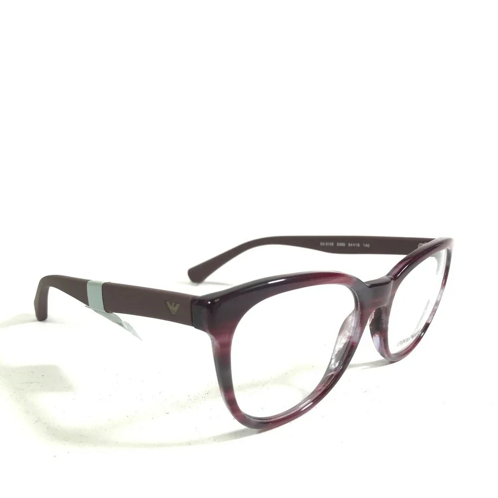 Emporio Armani Eyeglasses Frames EA3105 5389 Purple Horn Cat Eye 54-18-140
